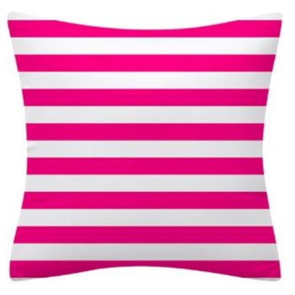 Hot Pink Stripes Pillow Cover - Picture 1 of 4